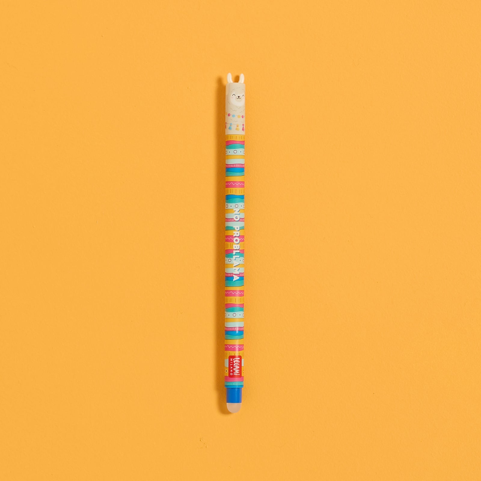 Overhead view of the Llama Pen from the ODIDOMI stationery kit for kids.