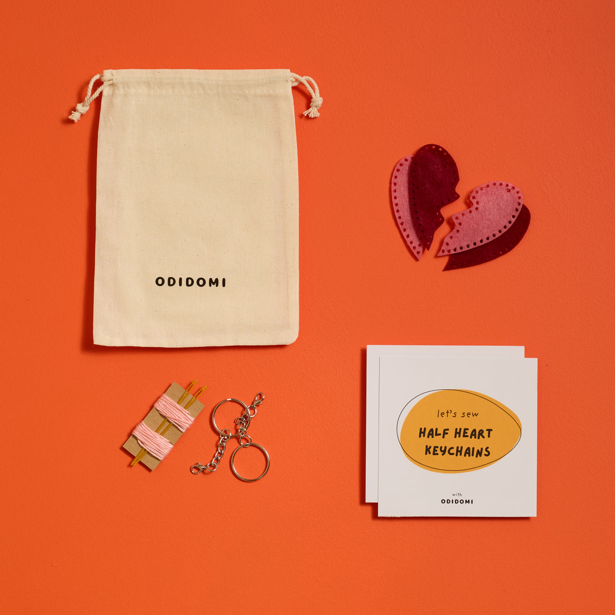 Half-Heart Keychains Kit