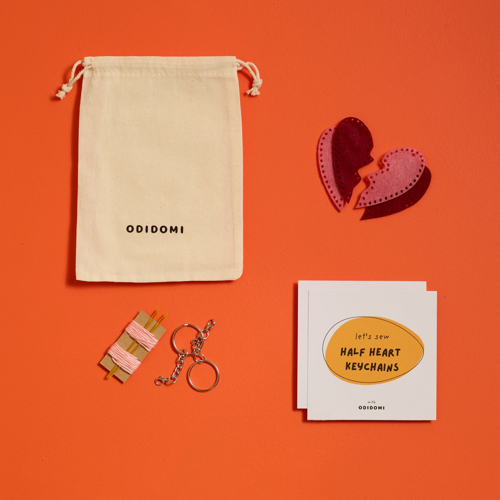 Half-Heart Keychains Kit